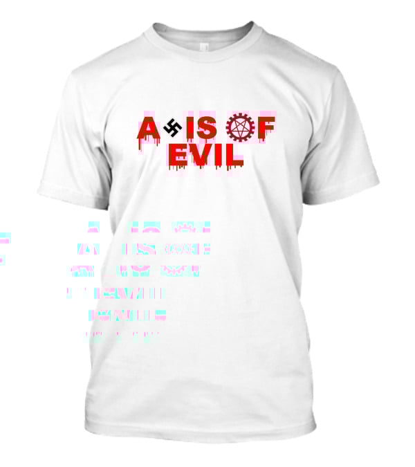 Axis Of Evil Swastika Gear Symbol Dripping T-Shirt
