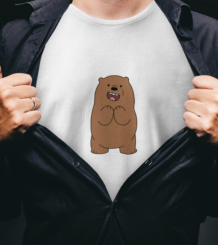 We Bare Bears Standing Bear Character T-Shirt