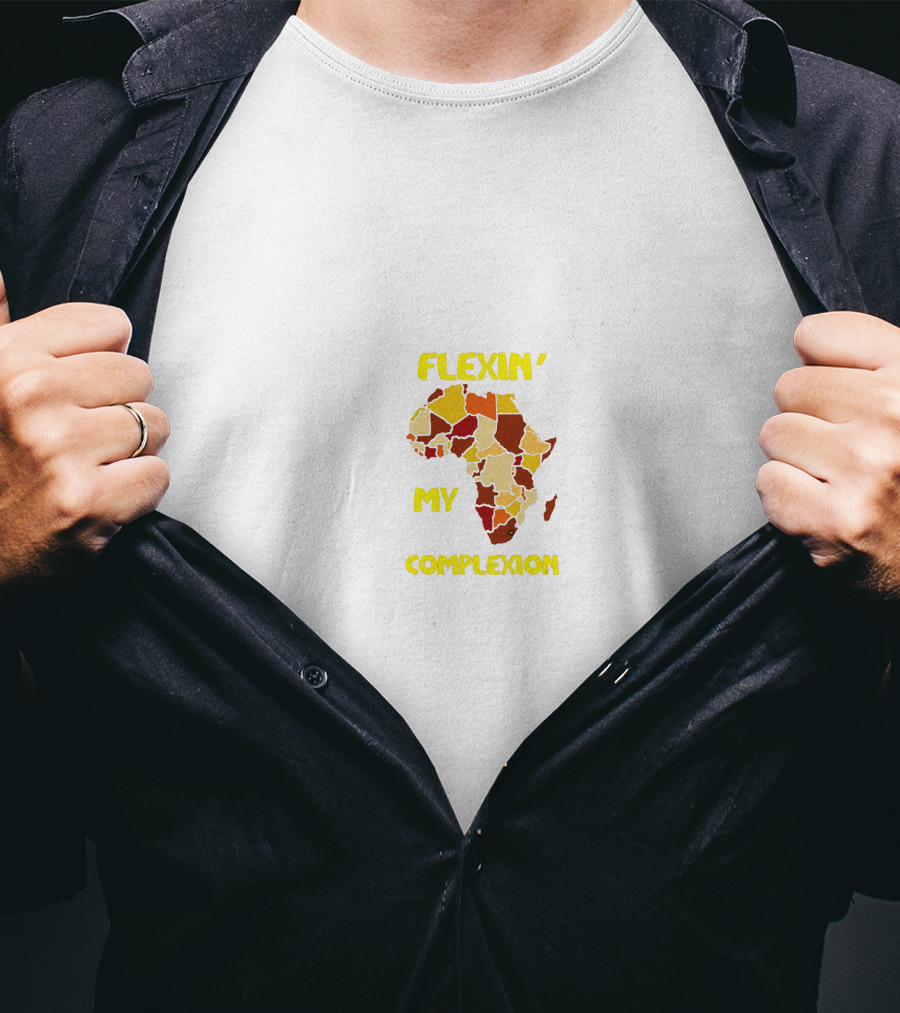 Flexin' My Complexion Africa Map T-Shirt