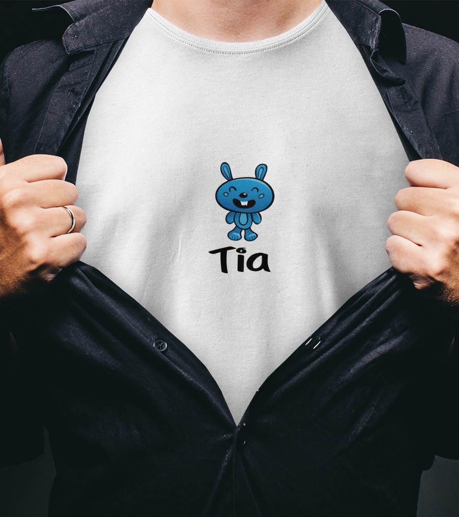 Tia Blue Cartoon Character T-Shirt