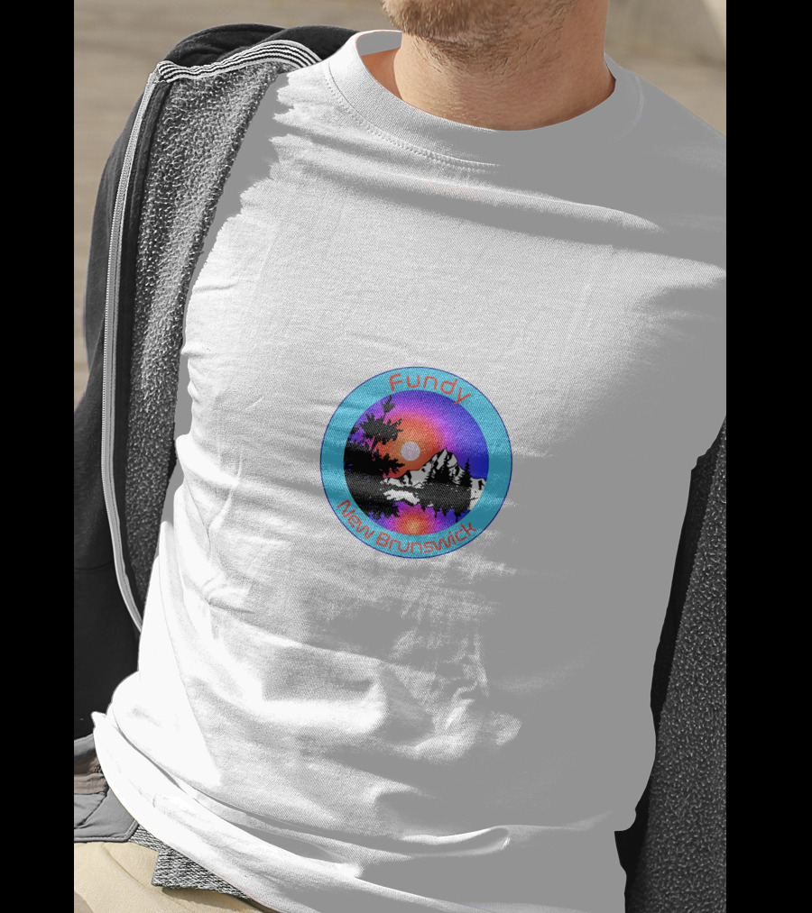 Fundy New Brunswick Sunset Mountain Scene T-Shirt