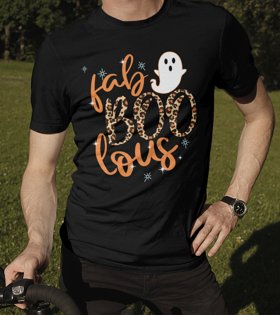 Faboolous Leopard Print Halloween Ghost T-Shirt