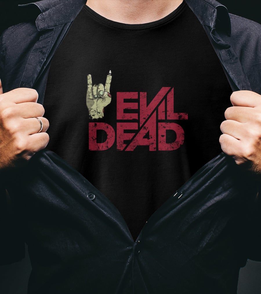 Evil Dead Metal Hand Gesture T-Shirt