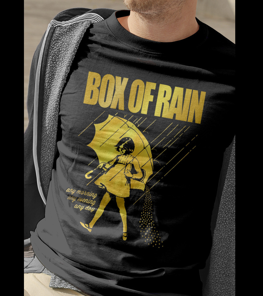 Box Of Rain Any Morning Any Evening Any Day Umbrella Girl T-Shirt
