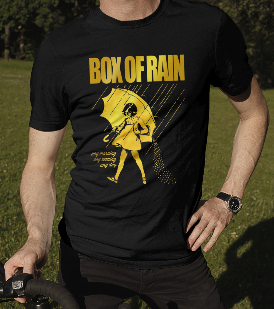 Box Of Rain Any Morning Any Evening Any Day Umbrella Girl T-Shirt