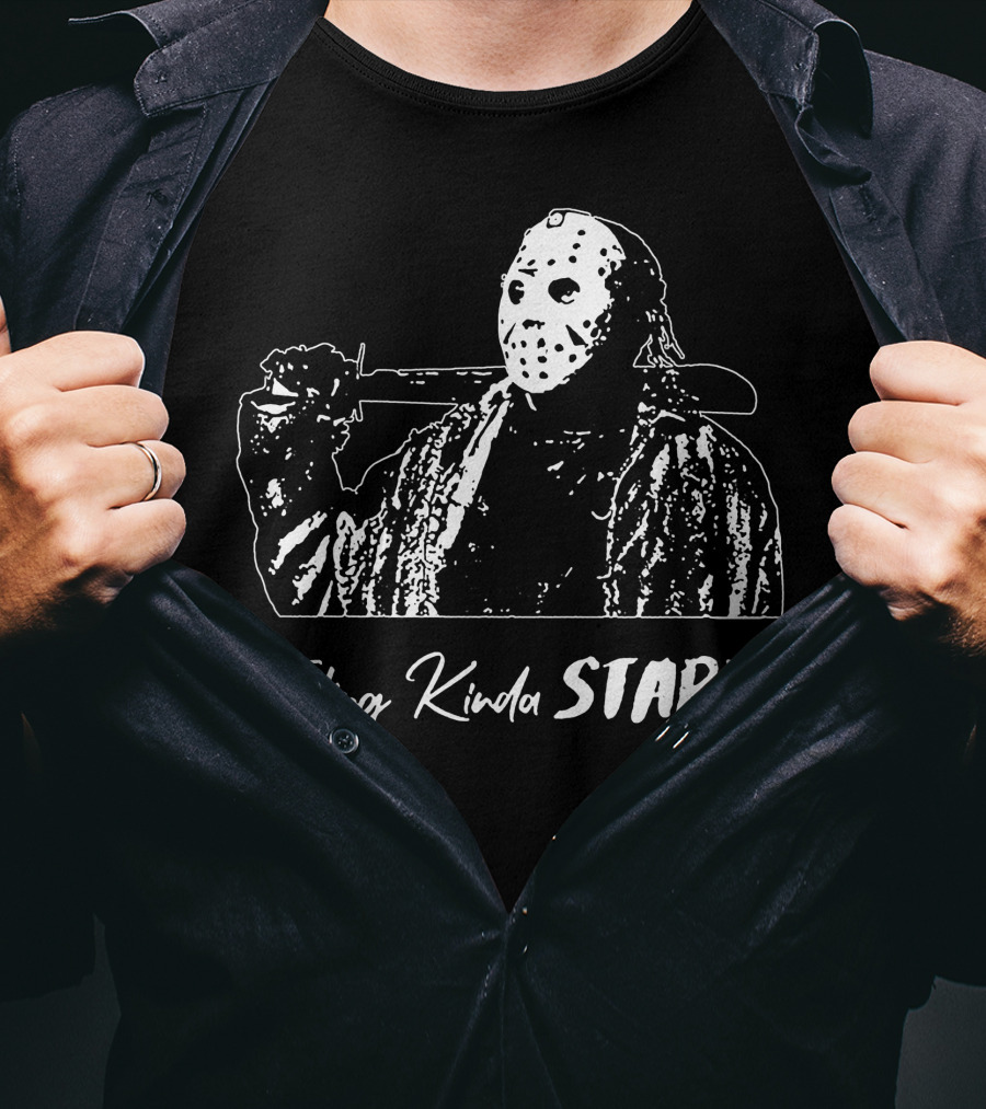 Feeling Kinda Stabby Hockey Mask Horror Character T-Shirt