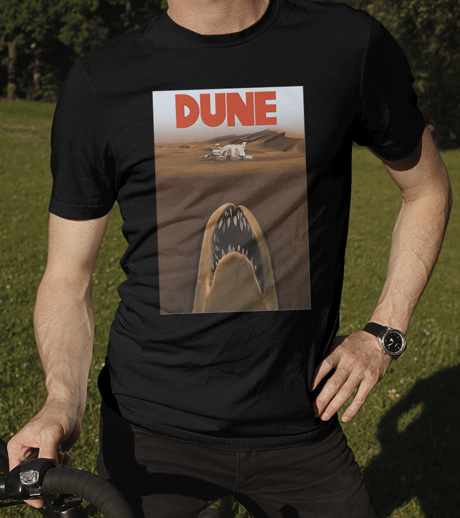 Dune Sandworm Layered Desert Scene T-Shirt