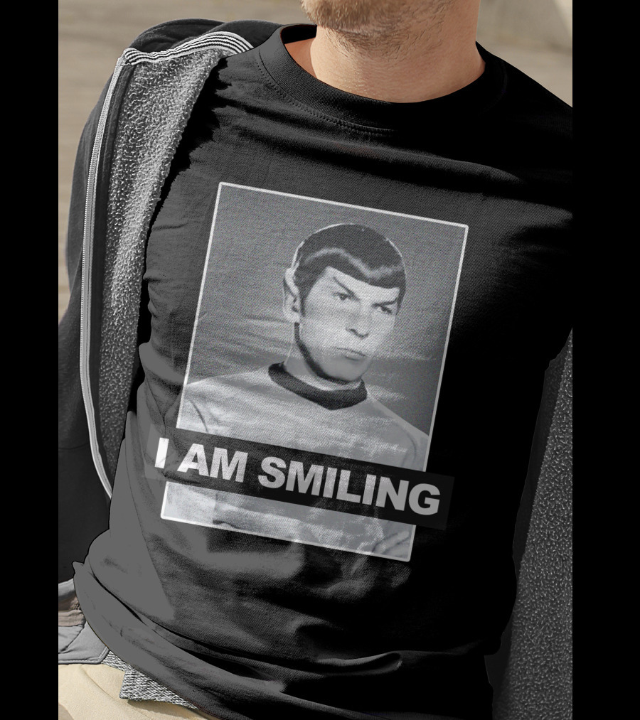 I AM SMILING Vulcan Humor Logic Science Iconic T-Shirt