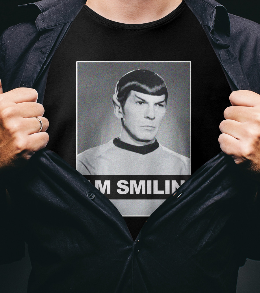 I AM SMILING Vulcan Humor Logic Science Iconic T-Shirt