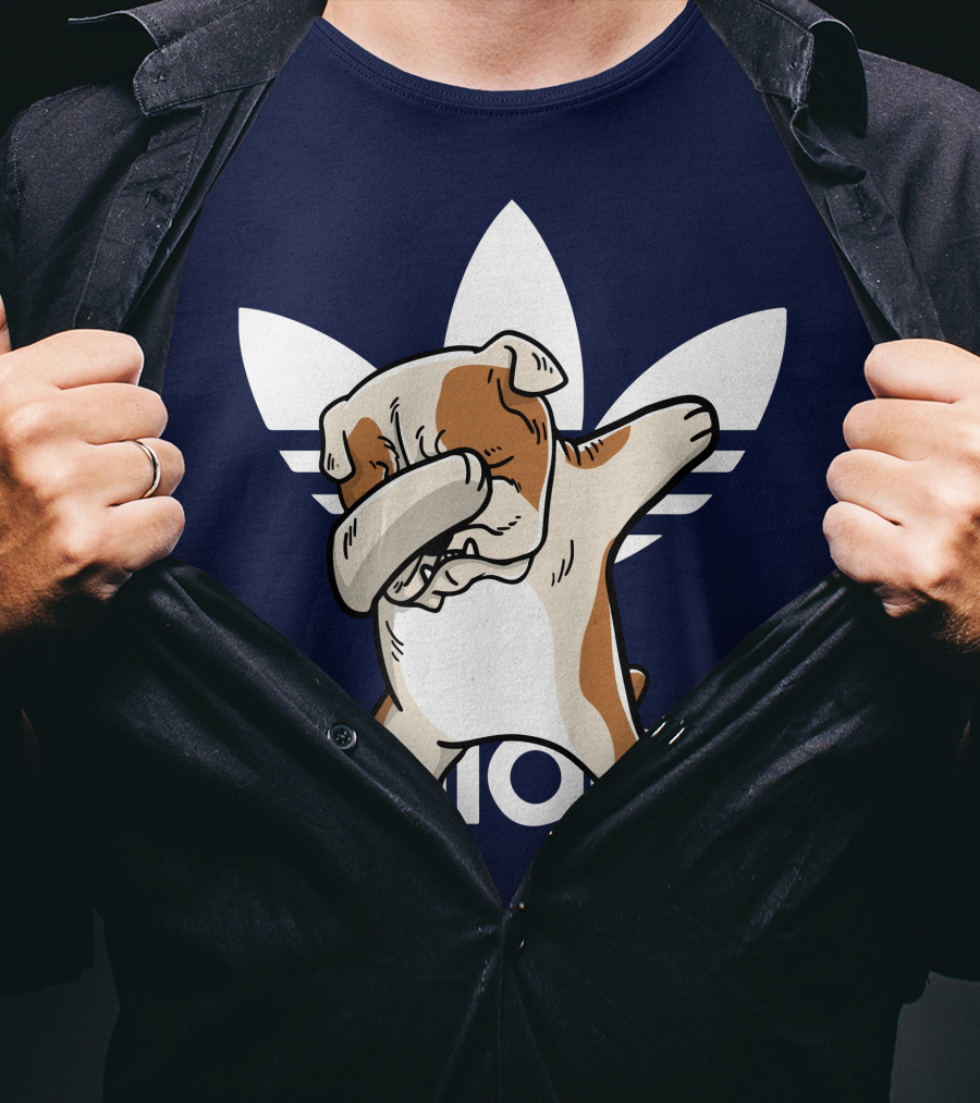 Dabbing English Bulldog Funny Parody 002 T-Shirt