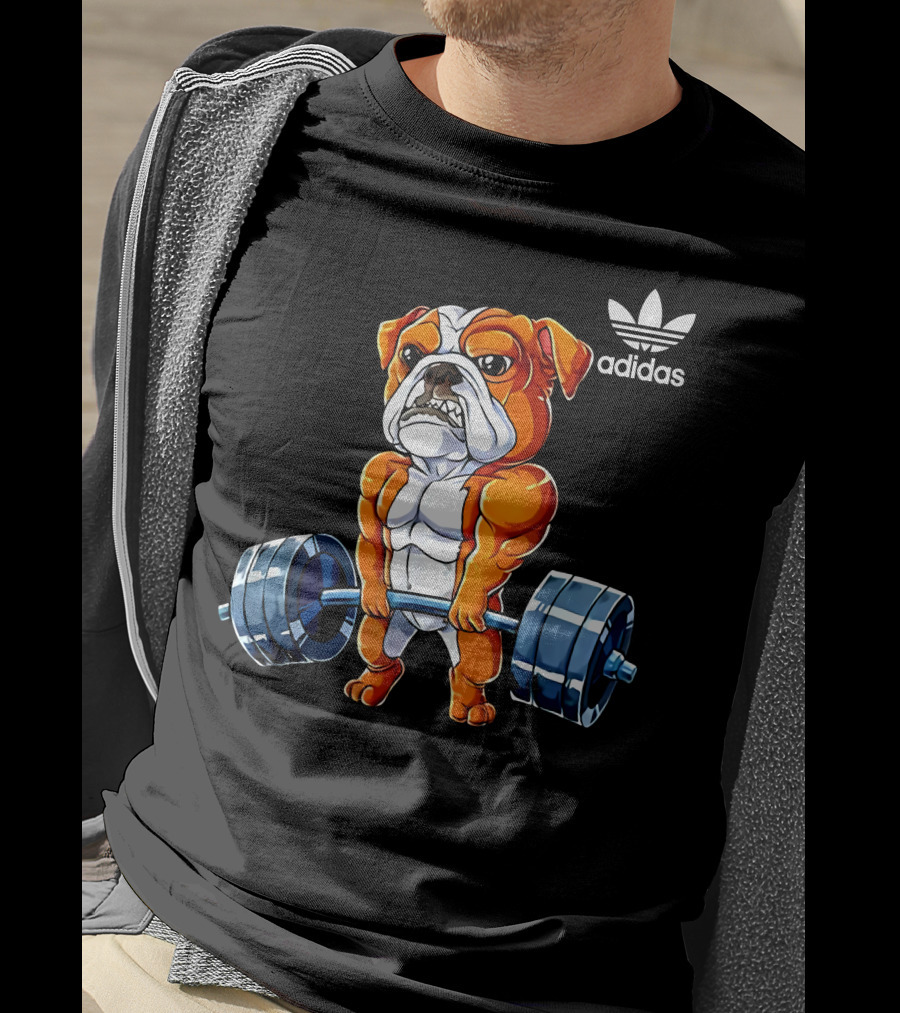 English Bulldog Funny Weightlifting Deadlift Fitness Gym Men T-Shirt