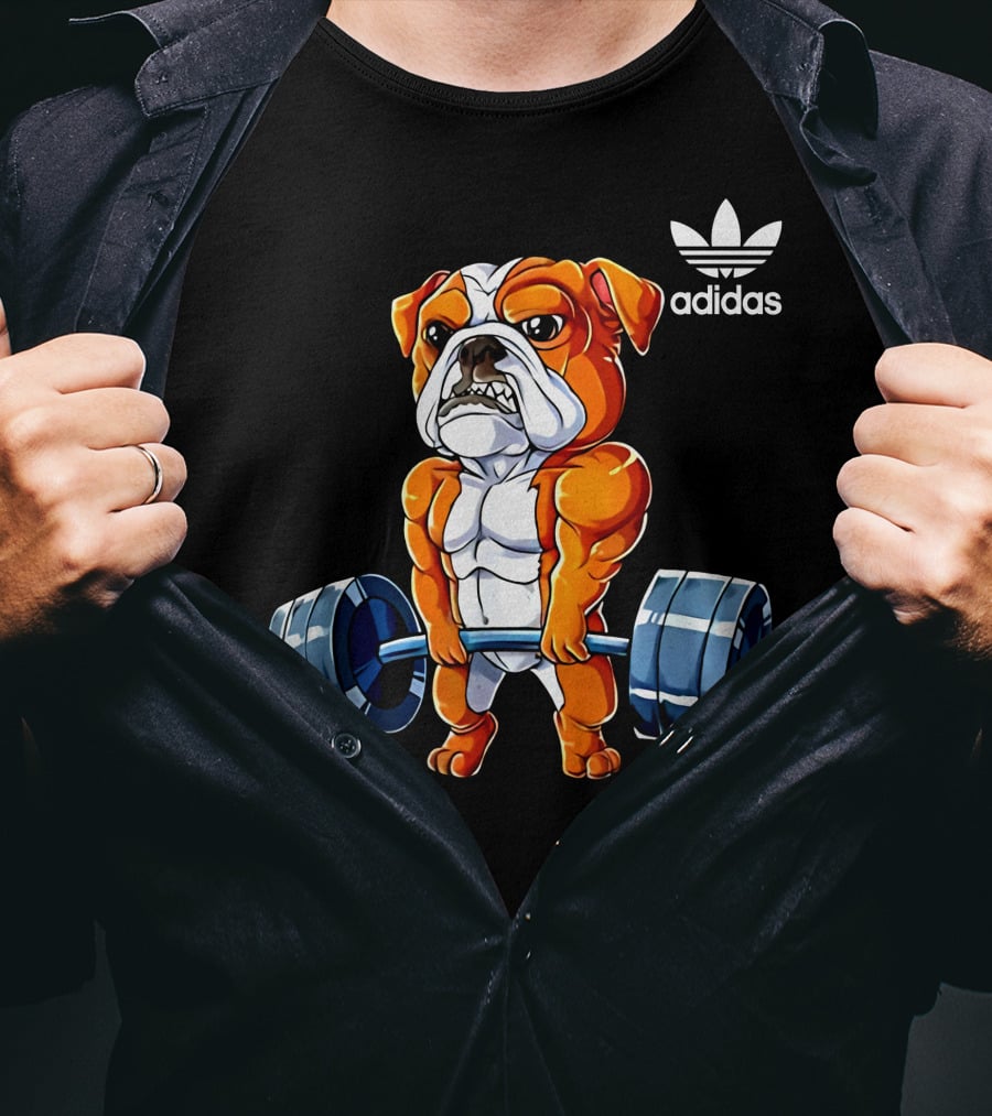 English Bulldog Funny Weightlifting Deadlift Fitness Gym Men T-Shirt