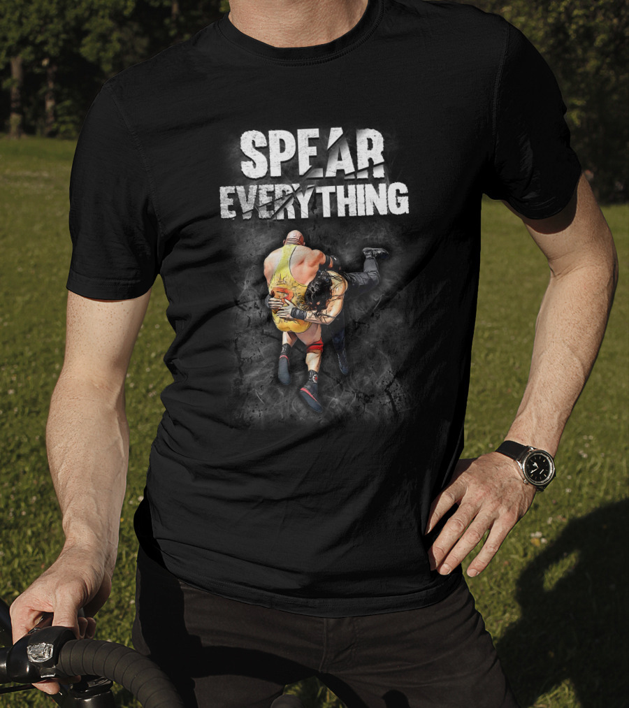 Roman Reigns Spear Everything Wrestling Move Combat T-Shirt