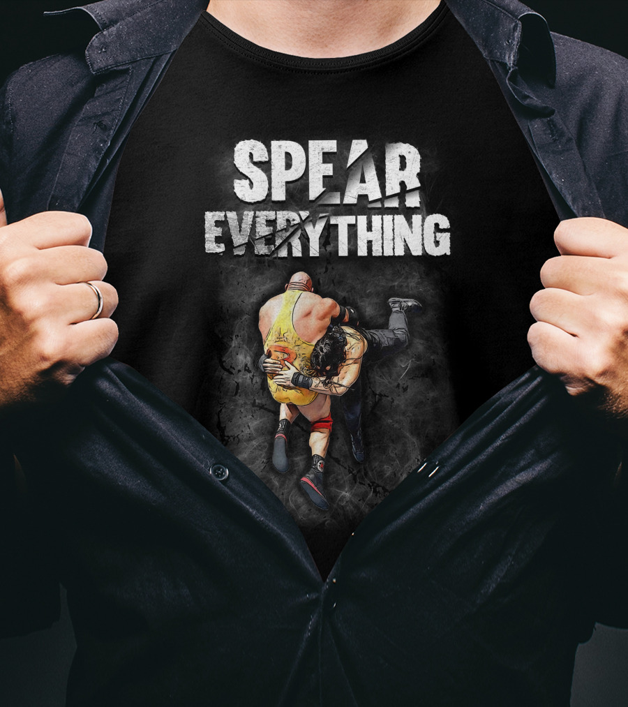 Roman Reigns Spear Everything Wrestling Move Combat T-Shirt