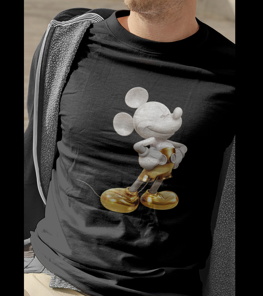 Mickey Mouse Gold Pose Disney Vintage Look T-Shirt