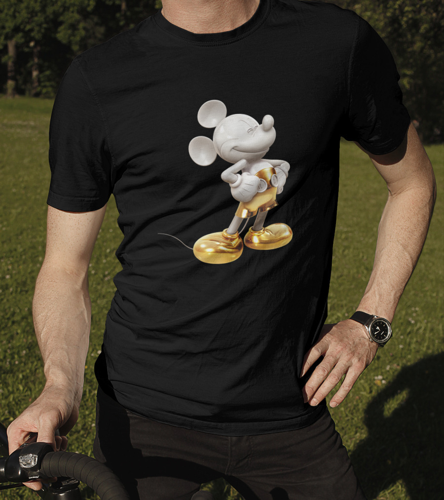 Mickey Mouse Gold Pose Disney Vintage Look T-Shirt