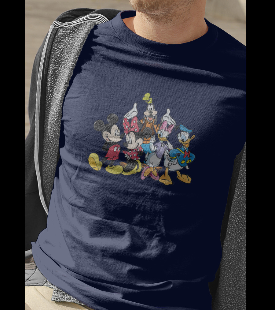 Mickey Mouse Minnie Goofy Pluto Donald Duck Disney Friends T-Shirt