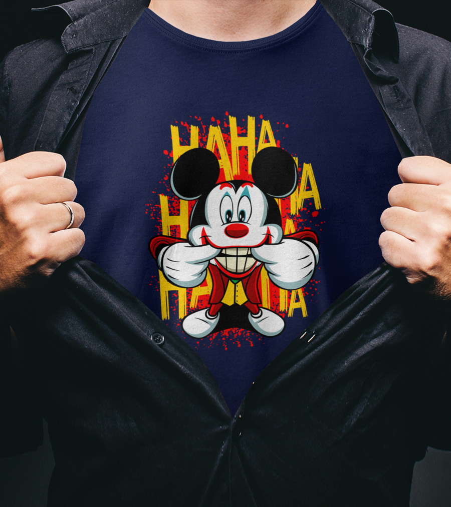 HAHA Mickey Mouse Funny Man T-Shirt