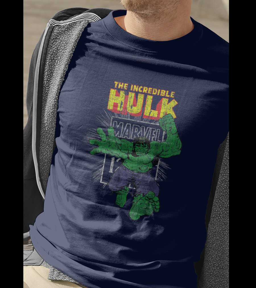 The Incredible Hulk Marvel Retro Comic Book Stamp T-Shirt