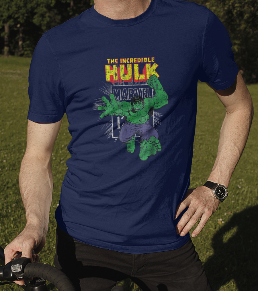 The Incredible Hulk Marvel Retro Comic Book Stamp T-Shirt