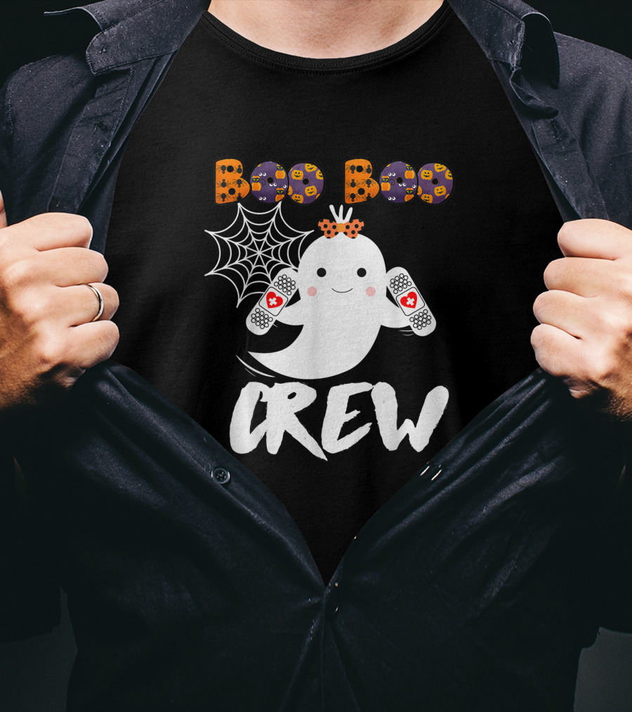 Boo Boo Crew Nurse Funny Halloween Ghost Costume Fun T-Shirt