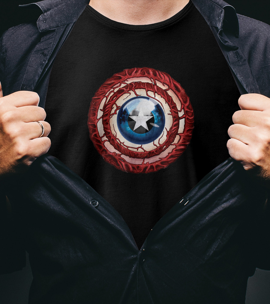 Marvel Captain America Star Eye Shield Halloween T-Shirt