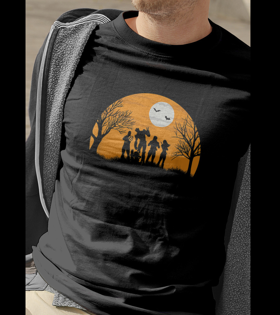 Guardians Of The Galaxy Halloween Silhouette Scene Marvel T-Shirt
