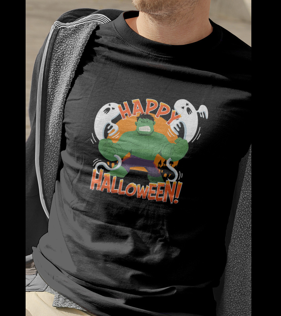 Marvel Hulk Happy Halloween Ghosts T-Shirt