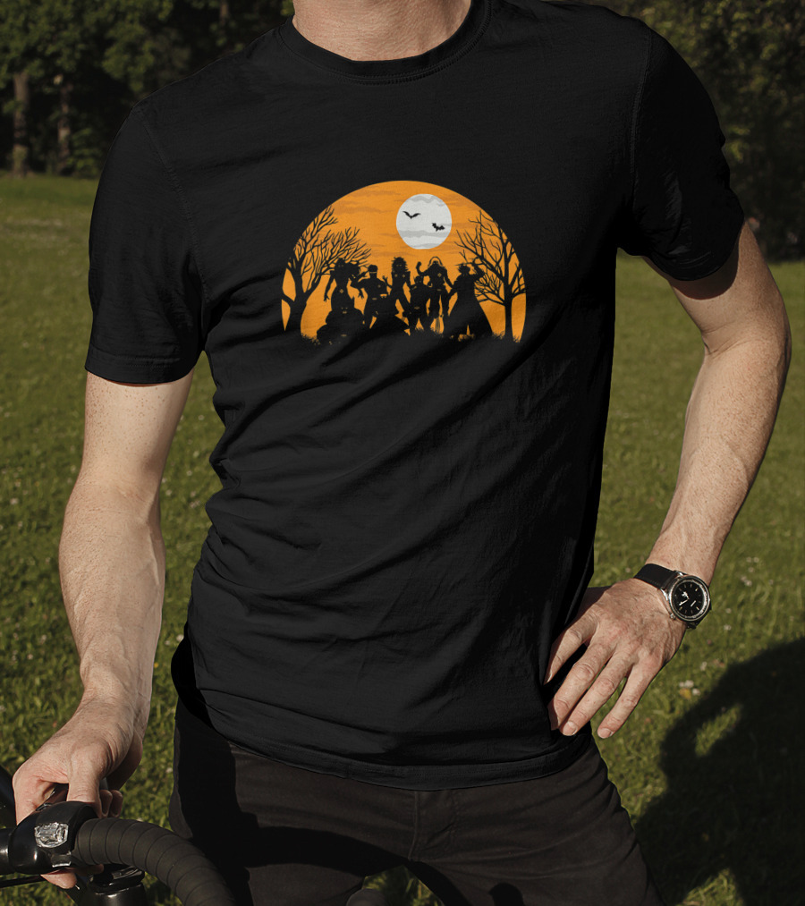 Marvel X Halloween Silhouettes Full Moon Bats T-Shirt
