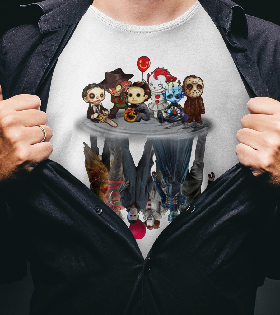 Family Is Everything Horror Icons Reflection T-Shirt