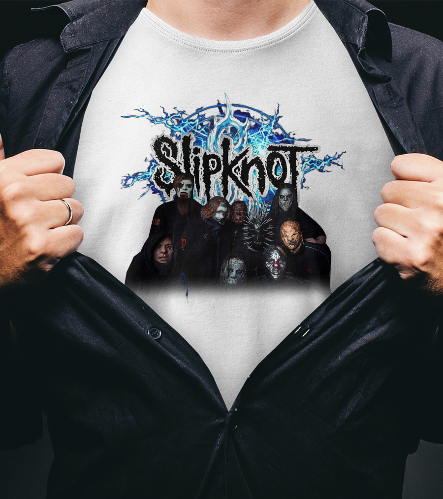 Slipknot We Are Not Your Kind Band Members Portrait With Masks T-Shirt