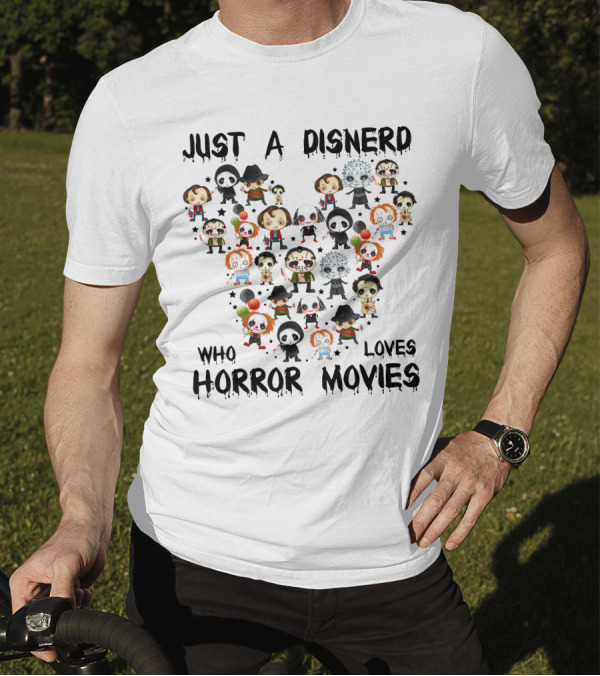 Just A Disnerd Who Loves Horror Movies Mickey Face T-Shirt