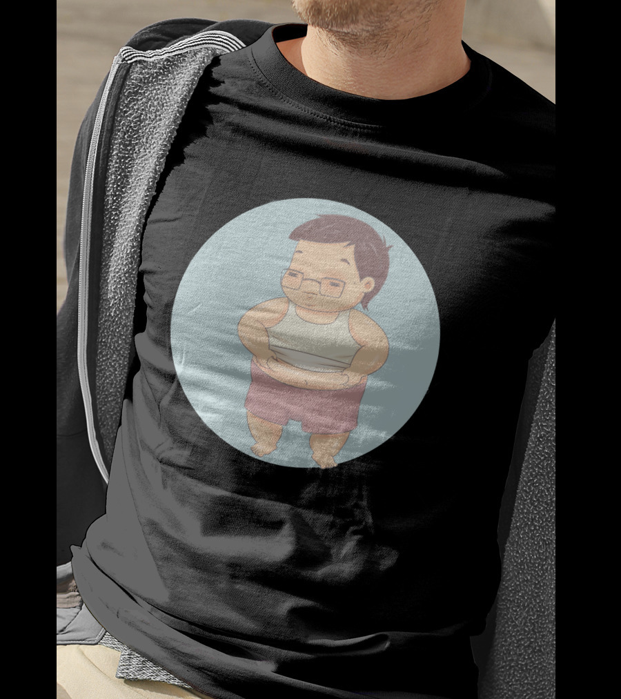 AnhBeo Round Cartoon Character T-Shirt