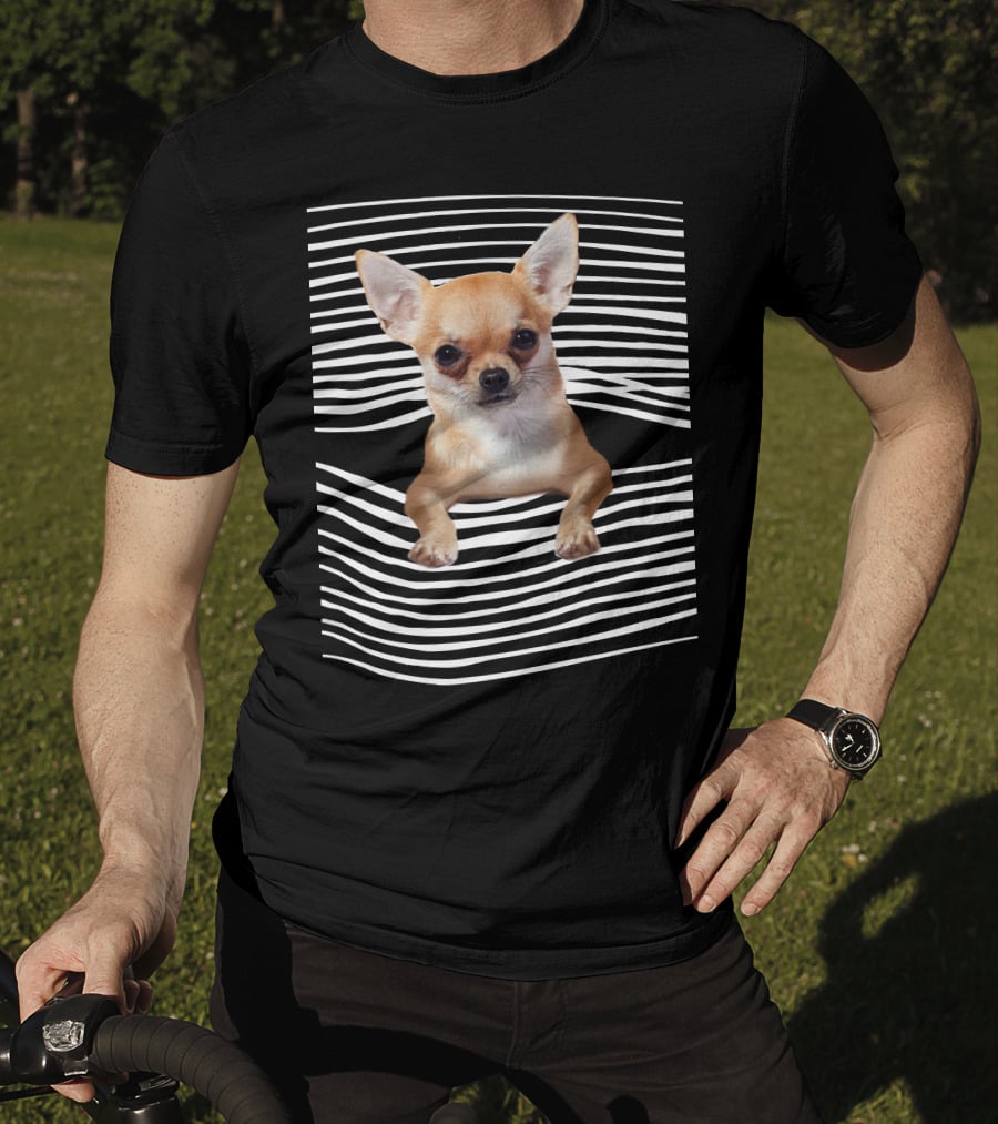 Chihuahua Optical Illusion Stripes ABCS T-Shirt