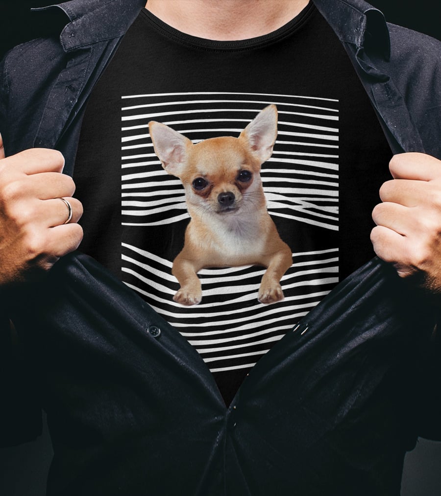 Chihuahua Optical Illusion Stripes ABCS T-Shirt