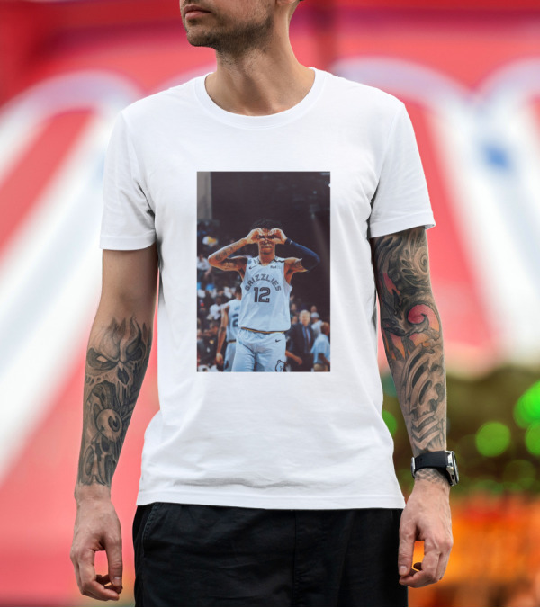 Premium T-Shirt: Ja Morant Grizzlies Number 12 T-Shirt Ja Morant Grizzlies Number 12 T-Shirt