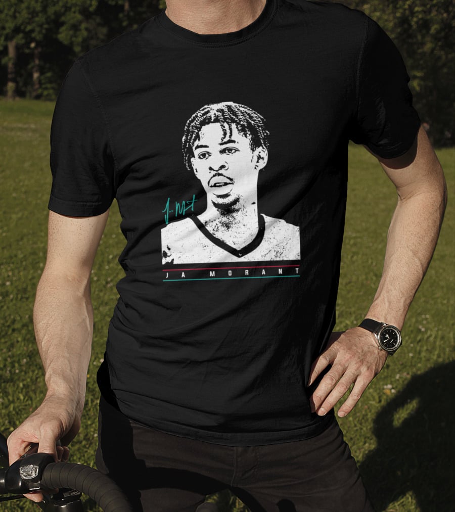 J Morant Headshot Signature JA MORANT T-Shirt