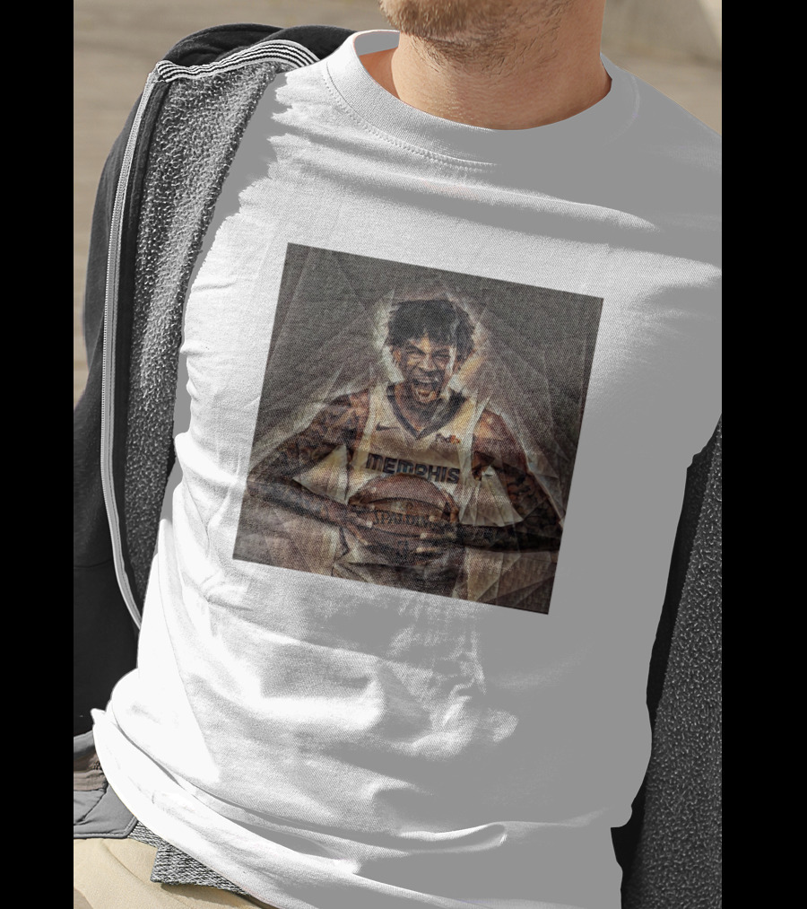 Ja Morant Memphis Basketball Oil Painting T-Shirt
