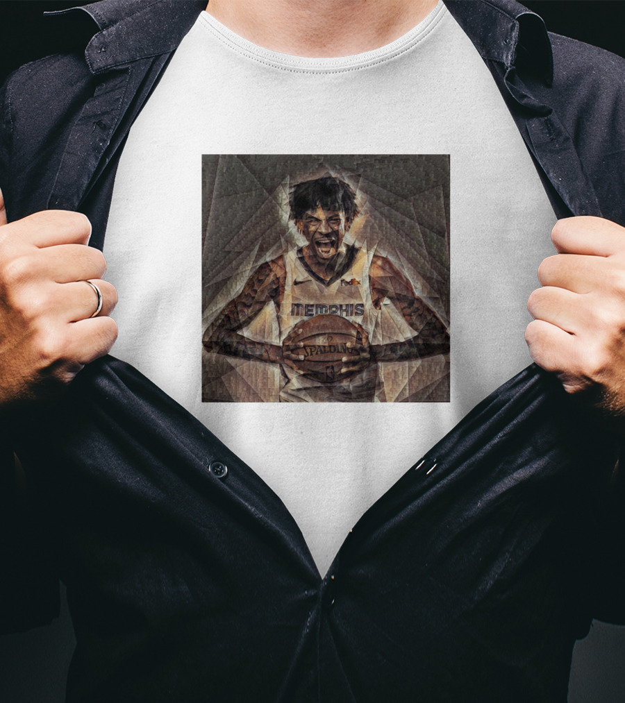 Ja Morant Memphis Basketball Oil Painting T-Shirt