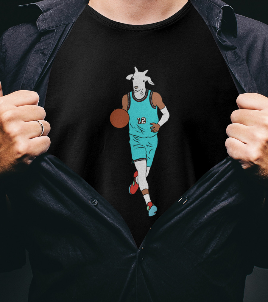 Funny Ja Morant Goat Basketball Player Number 12 T-Shirt
