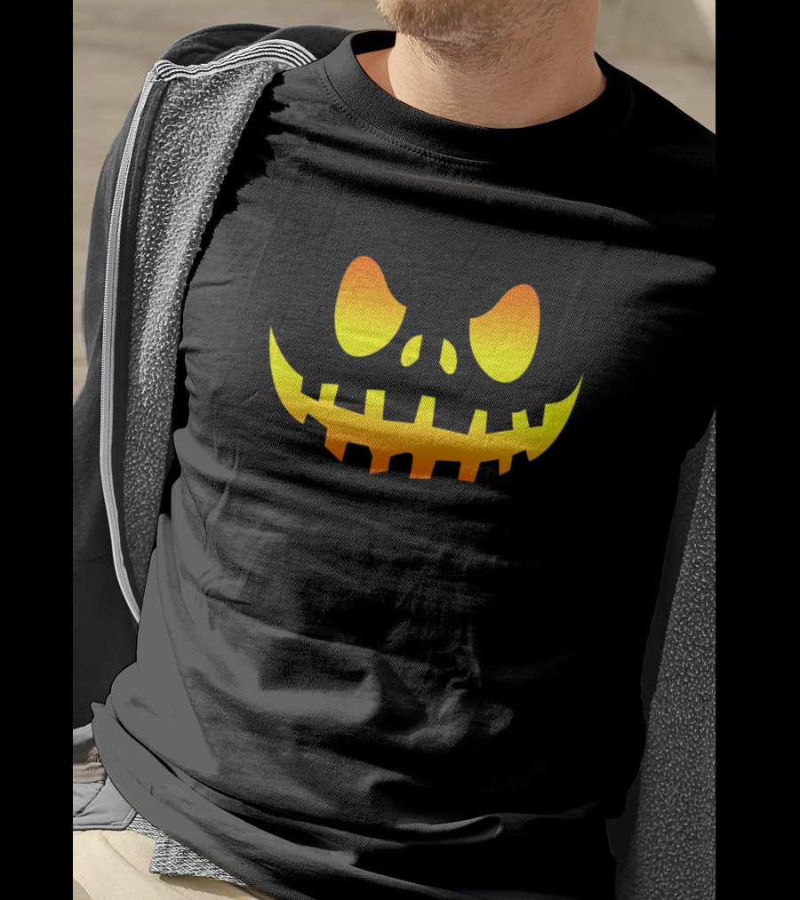 Halloween Funny Pumpkin Face Jack T-Shirt