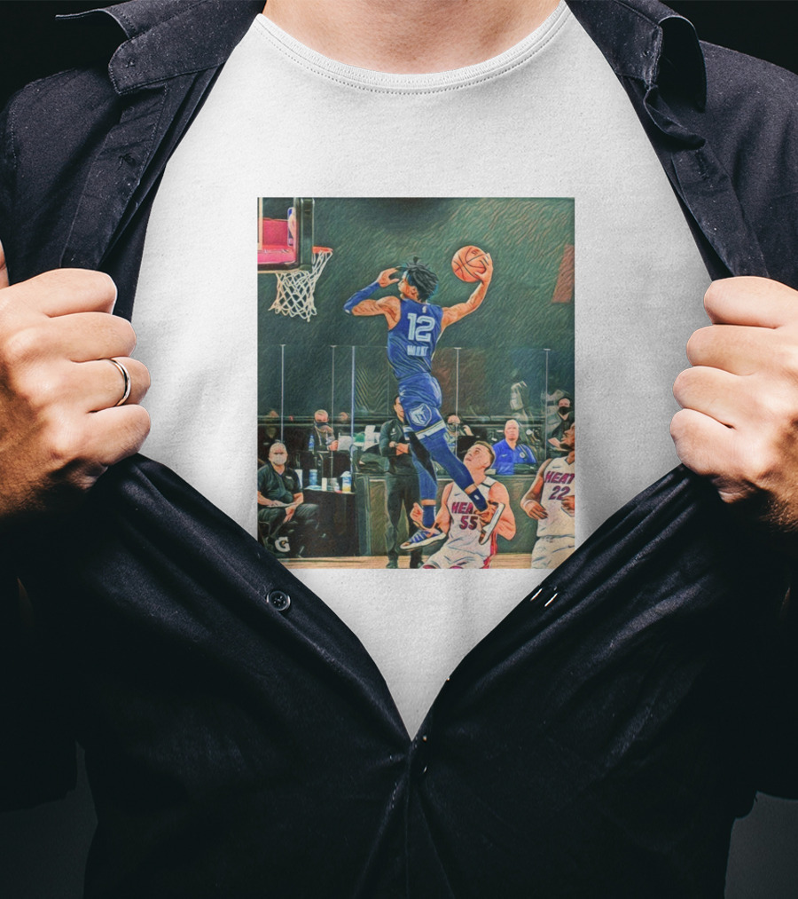 Ja Morant Dunk Over Miami Heat T-Shirt