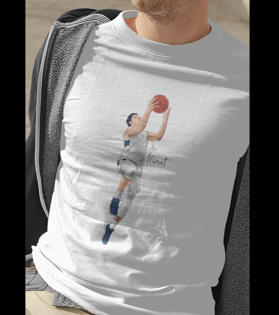 Ja Morant Jump Shot Basketball Player T-Shirt