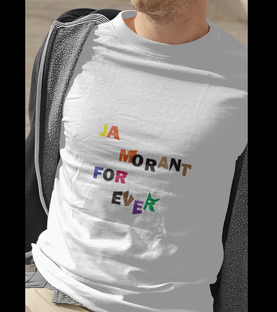 Funny Ja Morant Forever Letter Collage T-Shirt