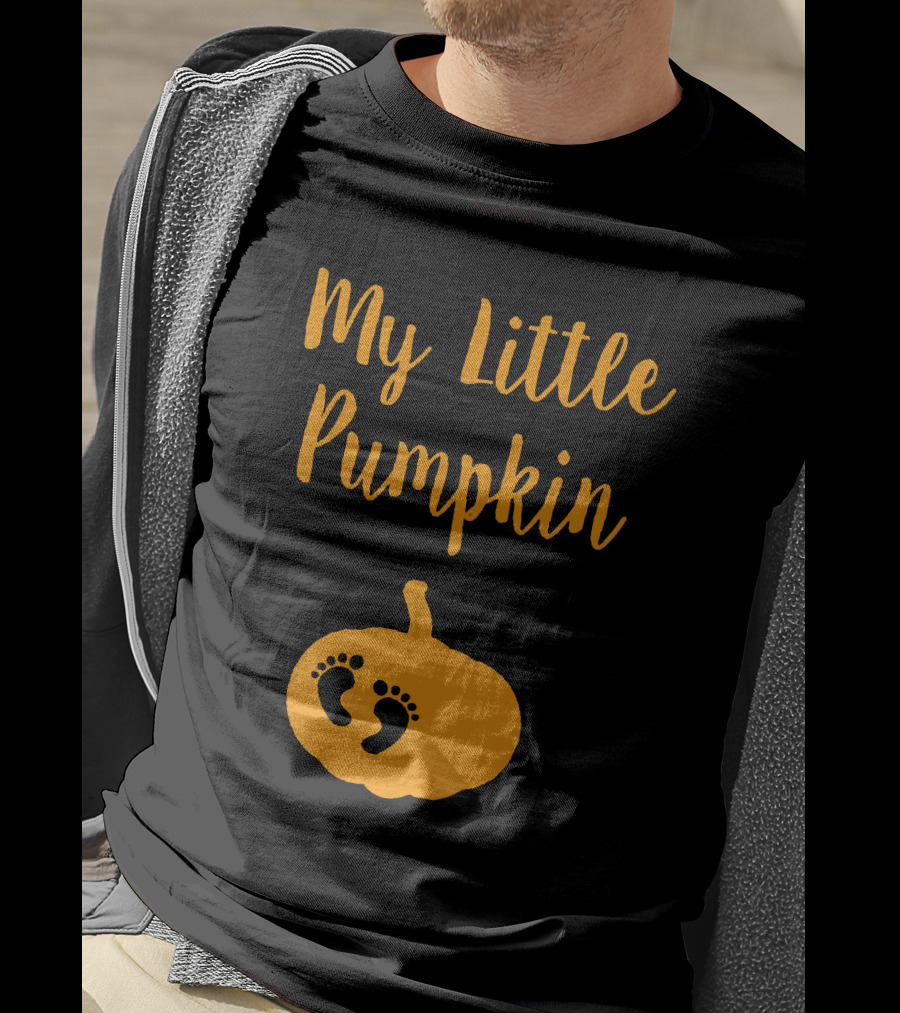 My Little Pumpkin Baby Footprints T-Shirt