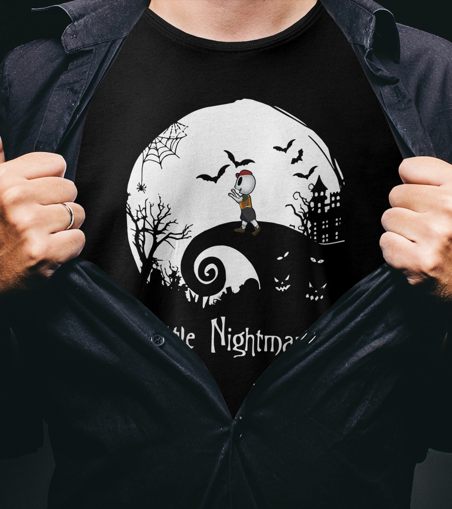 Little Nightmare Boy Halloween Spooky Scene T-Shirt