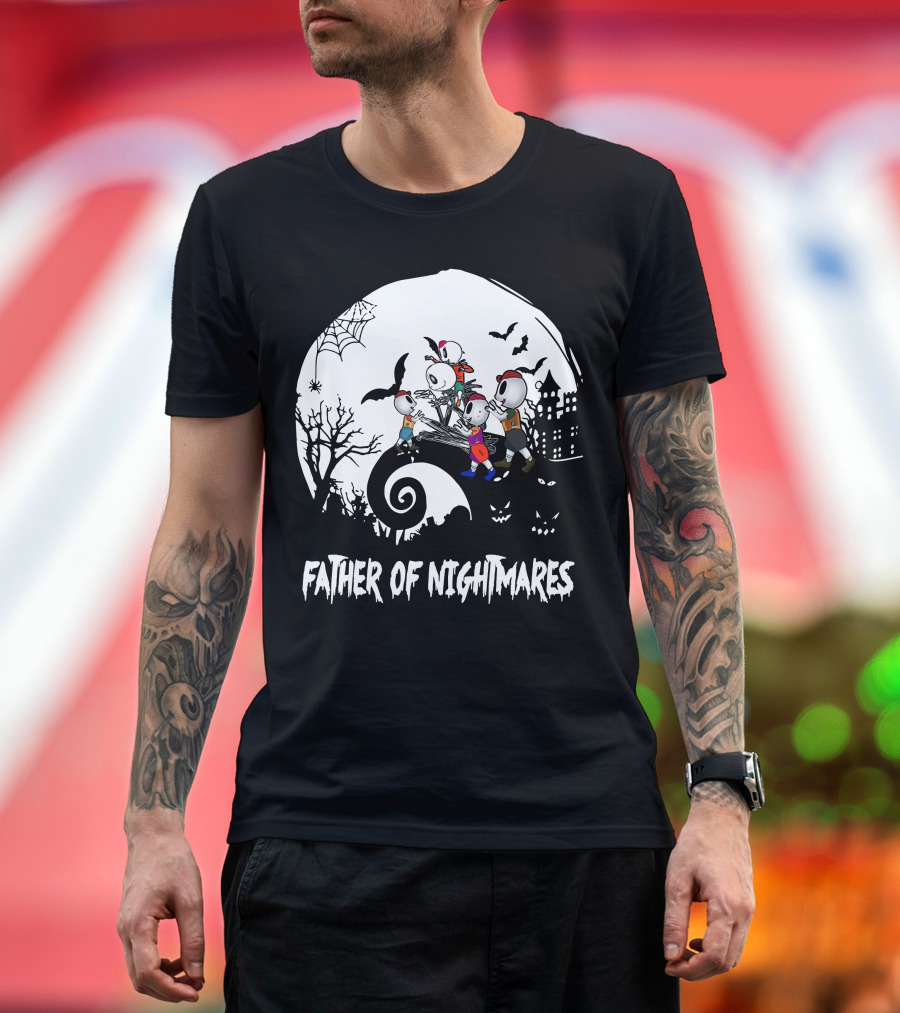 Father of Nightmares Skeleton Halloween T-Shirt