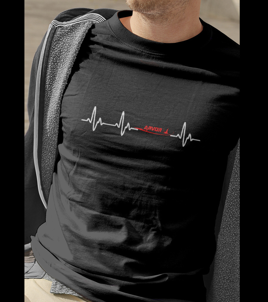 Arvor Red Heartbeat Line T-Shirt