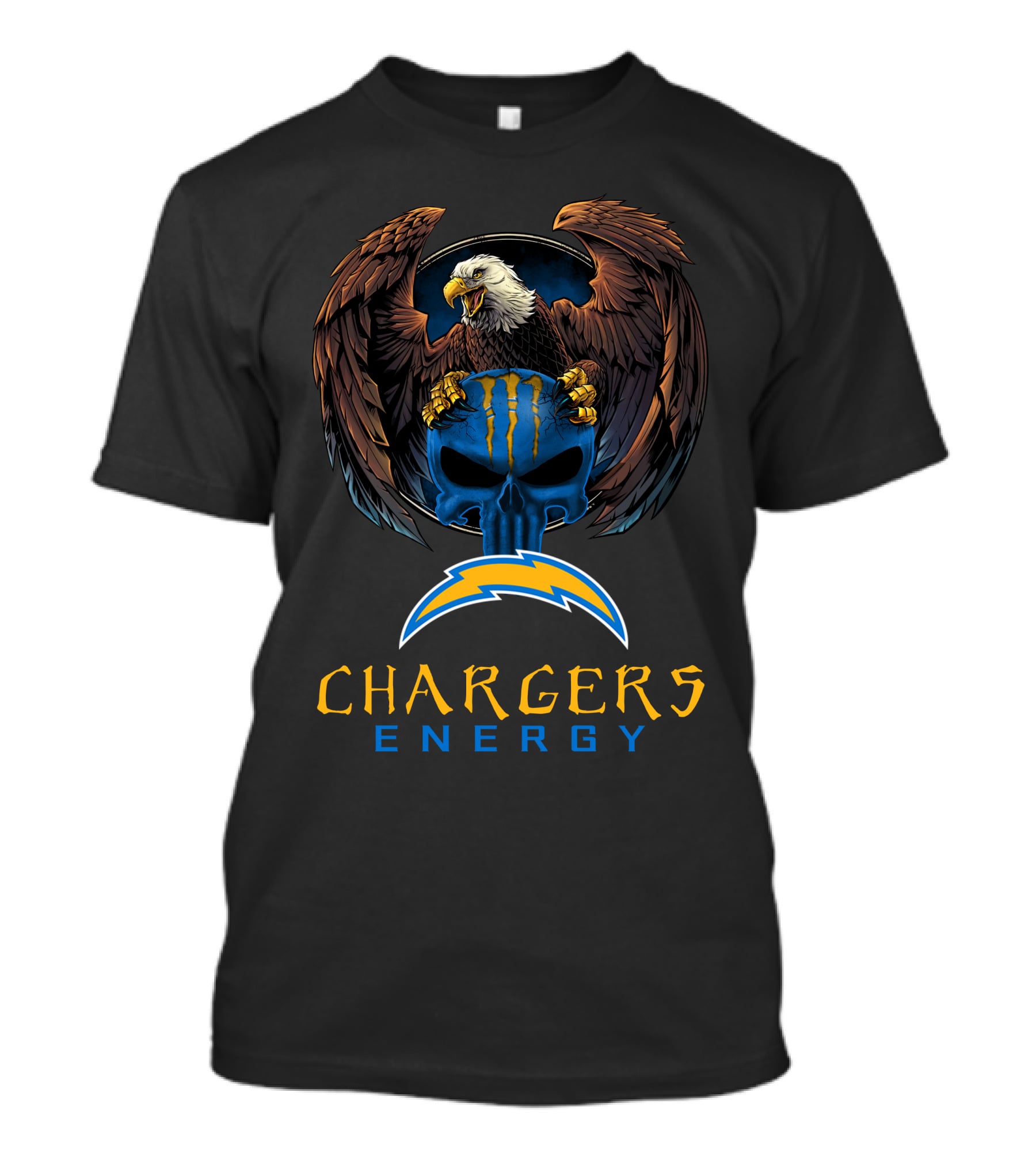 Chargers Energy Los Angeles Chargers Eagle Monster Lightning Bolt T-Shirt