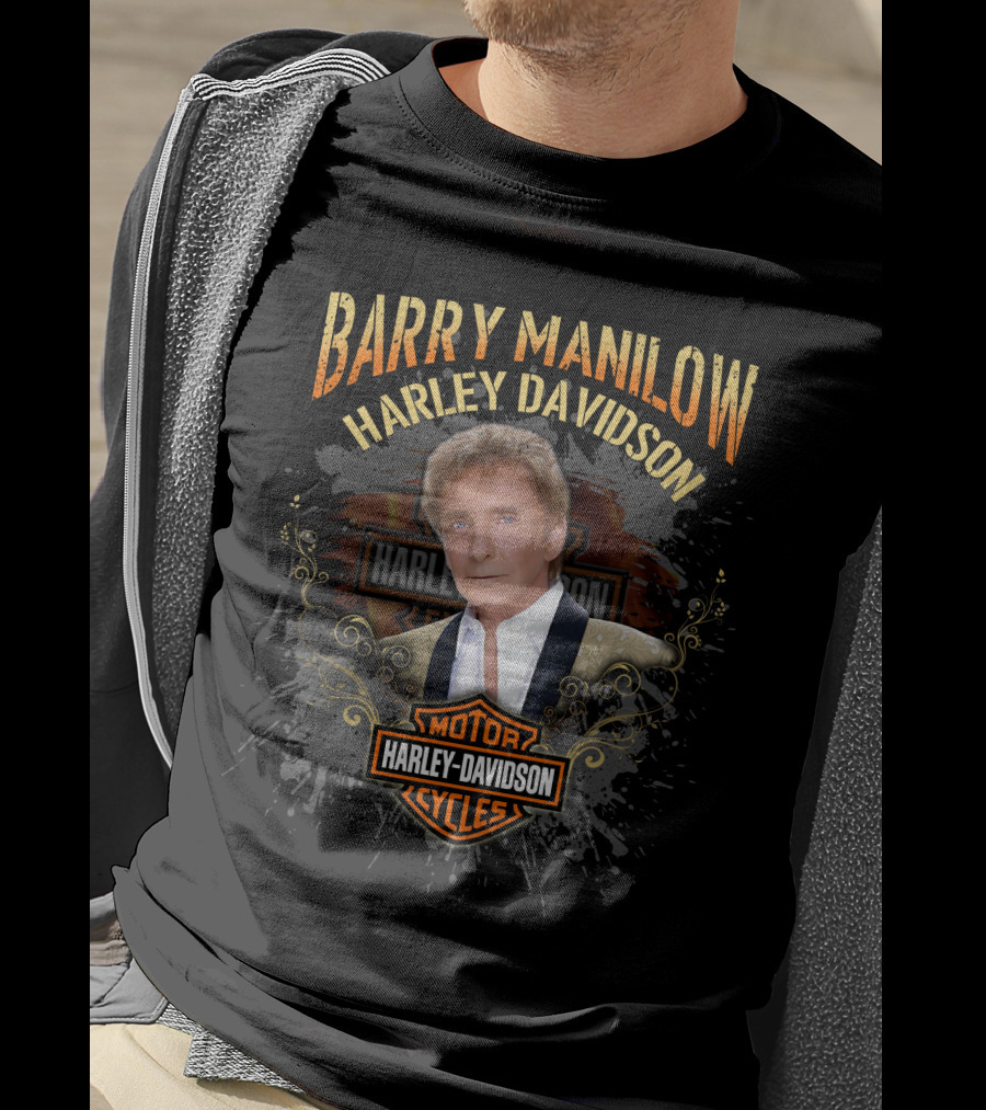 Barry Manilow Harley Davidson Motor Cycles T-Shirt
